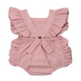 thumbnail image 3 of Combinaison une-Pièce à Volants Unie pour Bébé Fille, Tenue de Soleil, 3 of 5