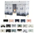 thumbnail image 2 of Coofit Bunk Bed Curtain Set Dustproof Single Sleeper Bed Canopy in Black, 2 of 6
