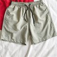 thumbnail image 4 of jsaierl Mens Shorts Summer Casual Drawstring Pocket Solid Color Five-Inch Beach Shorts, 4 of 9