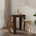 thumbnail image 1 of vidaXL Bar Table with Shelf Smoked Oak 102x50x103.5 cm Engineered Wood, 1 of 5