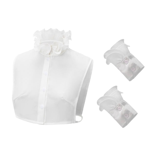 yuksok Col Détachable Col Détachable Mode Faux Col pour Vêtements Chandails Blouse 42cm