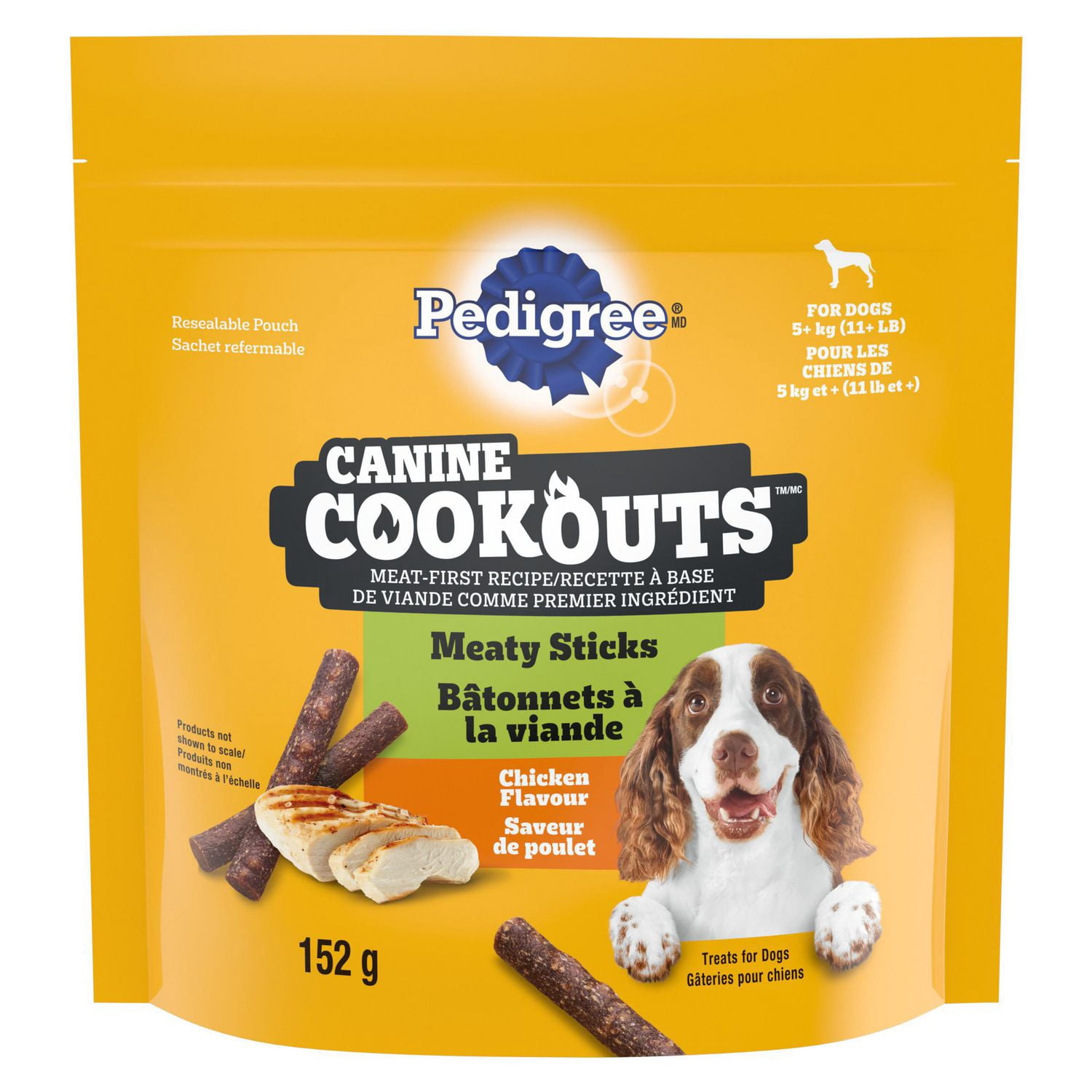 Gâteries pour chiens PEDIGREE CANINE COOKOUTS bâtonnets à la viande à saveur de poulet