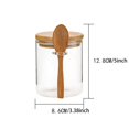 thumbnail image 3 of Coffee Glasses Set Glass Double Walled Coffee Mugs with Tall Mug Set Baby Bottles Set Keep Cup Round Glass Jar With Spoon & Seal Ideal Storage For Food & Cosmetics Airtight Lid Keeps, 3 of 4
