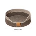 thumbnail image 3 of EGNMCR Pet All Season Universal Hand Woven Sleeping Mat Scratching Board Small Dog Kennel Rattan Beds Nest Cat Bed, 3 of 6