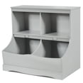 thumbnail image 1 of Costway Bibliothèque Multifonction pour Enfants Bac de Rangement pour Jouets Armoire au Sol pour Enfants Gris, 1 of 10
