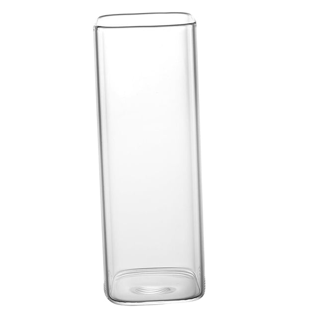 Highball Glass Drinking Glasses Square Hot Cold Beverage Party Kitchen Reusable 470ml