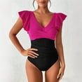 thumbnail image 2 of Sentmoon Bathing Suits Summer Spaghetti Strap Oversized Bikini Ladies' Casual and Fashionable Solid Color Bikini Lace Up Swimsuit Set Stylish for Lap Swimming & Training S, 2 of 7