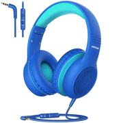 Mpow Kids Headphones for School Home Tablet Travel, Sharing Sounds Function, Foldable Wired Kids Headphones with Microphone