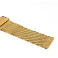 thumbnail image 4 of Bandini 8mm Gold Tone Stainless Steel Mesh Watch Band for Women - Fine Metal Mesh Replacement Watch Strap - Adjustable Length - Fold-Over Clasp, 4 of 7