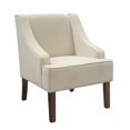 thumbnail image 1 of HomePop Swoop Arm Living-Room-Chairs, Cream Velvet, 1 of 2
