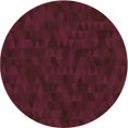 thumbnail image 1 of Ahgly Company Tapis d'Intérieur Lavables en Machine, Ronds Transitionnels Bruns Rouges, Ronds de 3', 1 of 7