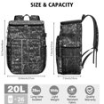 thumbnail image 2 of Scientific Formula and Laboratory Print Cooler Backpack, Insulated Leakproof Bag for School, Outdoor, and Study Travel, 2 of 2