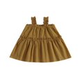 thumbnail image 1 of Toddler Baby Girl Summer Linen Dress Sleeveless Ruffle Infant Cute Princess Dresses Sun Dress, 1 of 6