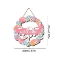 thumbnail image 3 of Dvkptbk Easter Party Wood Door Sign Rabbits Egg Hanging Decoration Home Room Wood Plaques easter decorations, 3 of 6