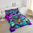 thumbnail image 4 of Erosebridal Rock and Roll Comforter Sets King Size, Skull Skeleton Down Comforter, Gothic Musical Room Decor, Reversible 3 Pieces, 4 of 7