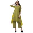thumbnail image 2 of Moomaya Designer Kurta Kurti 3/4 Sleeves Printed WoMen's Indian Tunic Pant Set, 2 of 6