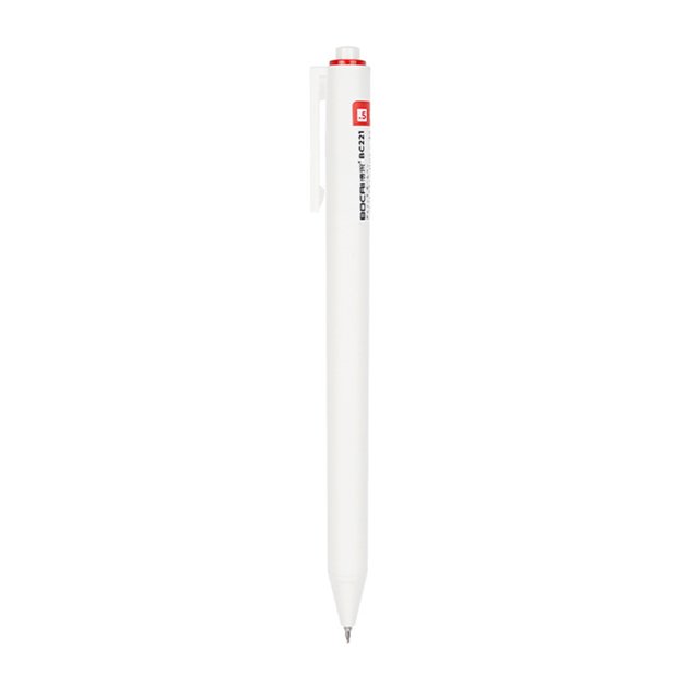 Rbaofujie Writech Stylos-Bille Rétractables avec Pince, Stylo-Bille, 0,5 mm, Encre Rouge, Lot de 6
