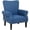 Bleu Foncé, variante sur HOMCOM Fauteuil d'Appoint en Tissu, Fauteuil Rembourré avec Pattes en Bois, Gris Foncé