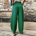 thumbnail image 3 of Pantalons à Taille Élastique pour Femmes Pantalons Décontractés Amples avec Poches Mode Combinaison Pantalons en Coton et Lin Pantalons en Coton et Lin Pantalons Taille Haute pour Femmes, 3 of 7