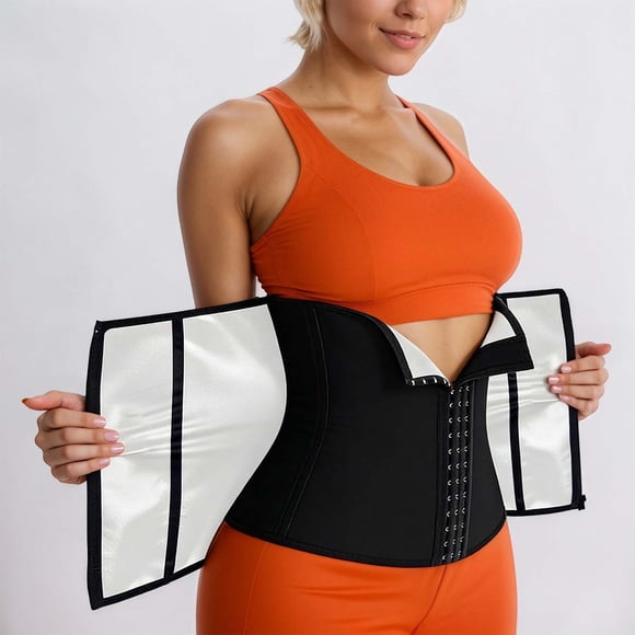 Vêtement de Contouring Corporel pour Usage Quotidien avec Ceinture de Soutien Taille Haute avec Fermeture à Triple Crochet pour Entraînement Physique Yoga et Modelage