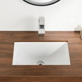 thumbnail image 2 of DeerValley DV-1U101 Modern Undermount Bathroom Sink Rectangular, Vessel Sink Rectrangle Undermount Bathroom Sink White Porcelain Ceramic Lavatory Vanity Vessel Sink with Overflow, 2 of 10