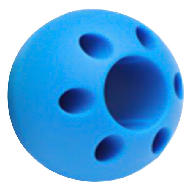 Pen Gripper Silicone Egg Non-slip Round Pencil Trainer Handwriting Gripper in blue color. This writing aid, made of durable silicone, measures 2.5 x 2.5 cm (0.98 x 0.98 in) and features multiple finger holes for ergonomic finger support and improved handwriting. Suitable for preschool toddlers at home or school.