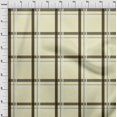 thumbnail image 3 of oneOone Cotton Silk Light Yellow Fabric Madras Check Sewing Material Print Fabric By The Yard 42 Inch Wide, 3 of 4