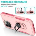 thumbnail image 4 of [PST] iPhone 15 Pro Max Ring Case, Dual Layers Heavy Duty Magnetic Hard Kickstand Case with Ring Stand, 4 of 5