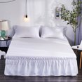 thumbnail image 3 of Qualitygoods Drop Bed Skirt Adjustable Elastic Bed Dust Ruffle Polyester Mattress Decor Bedding Supplies, 3 of 10