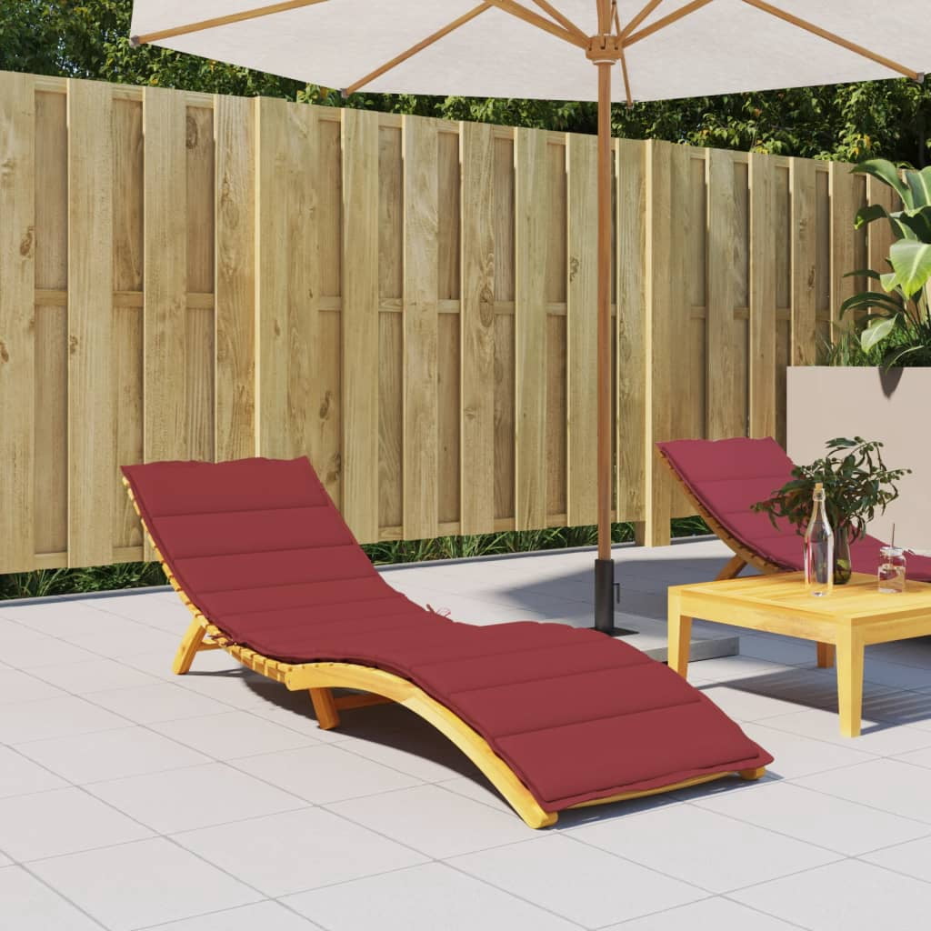 vidaXL Coussin pour Chaise Longue Rouge Vin 200x50x3cm Tissu Oxford