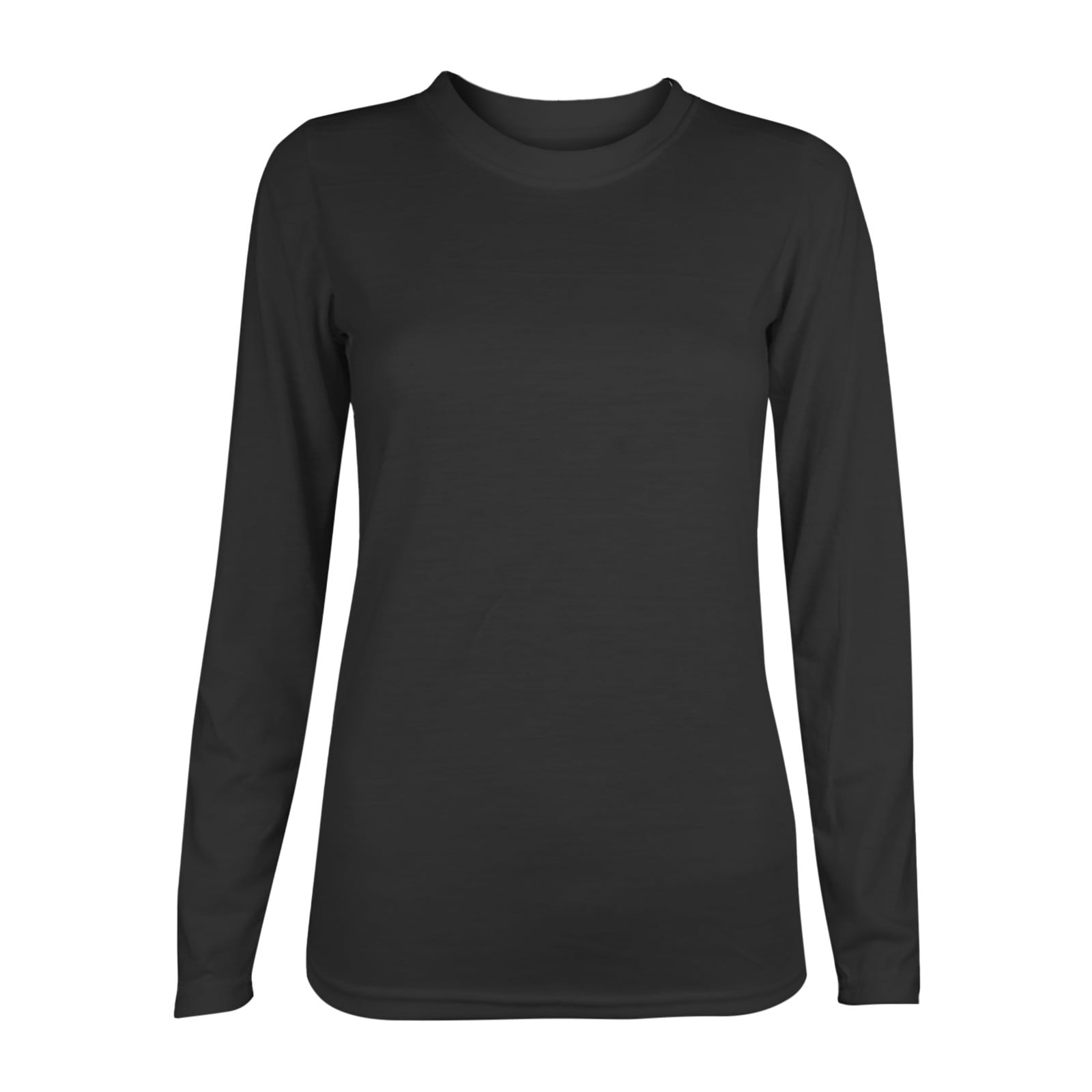 Timegard Hauts pour Femmes Col Ras du Cou Manches Longues Couleur Unie T-Shirts Basiques Confortables Hauts Décontractés Amples Blouse