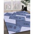 thumbnail image 3 of Ahgly Company Machine Washable Indoor Rectangle Transitional Azure Blue Area Rugs, 8' x 10', 3 of 7