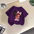 thumbnail image 5 of PMVFHDE Hauts d'Été pour Filles Hauts pour Fille Hauts d'Été pour Fille T-Shirts d'Été Tendance pour Fille T-Shirts Graphiques pour Filles T-Shirts Graphiques pour Enfant T-Shirt Graphique à Col Rond à Manches Courtes pour Fille T-Shirt d'Été Violet, 7-8 Ans, 5 of 5
