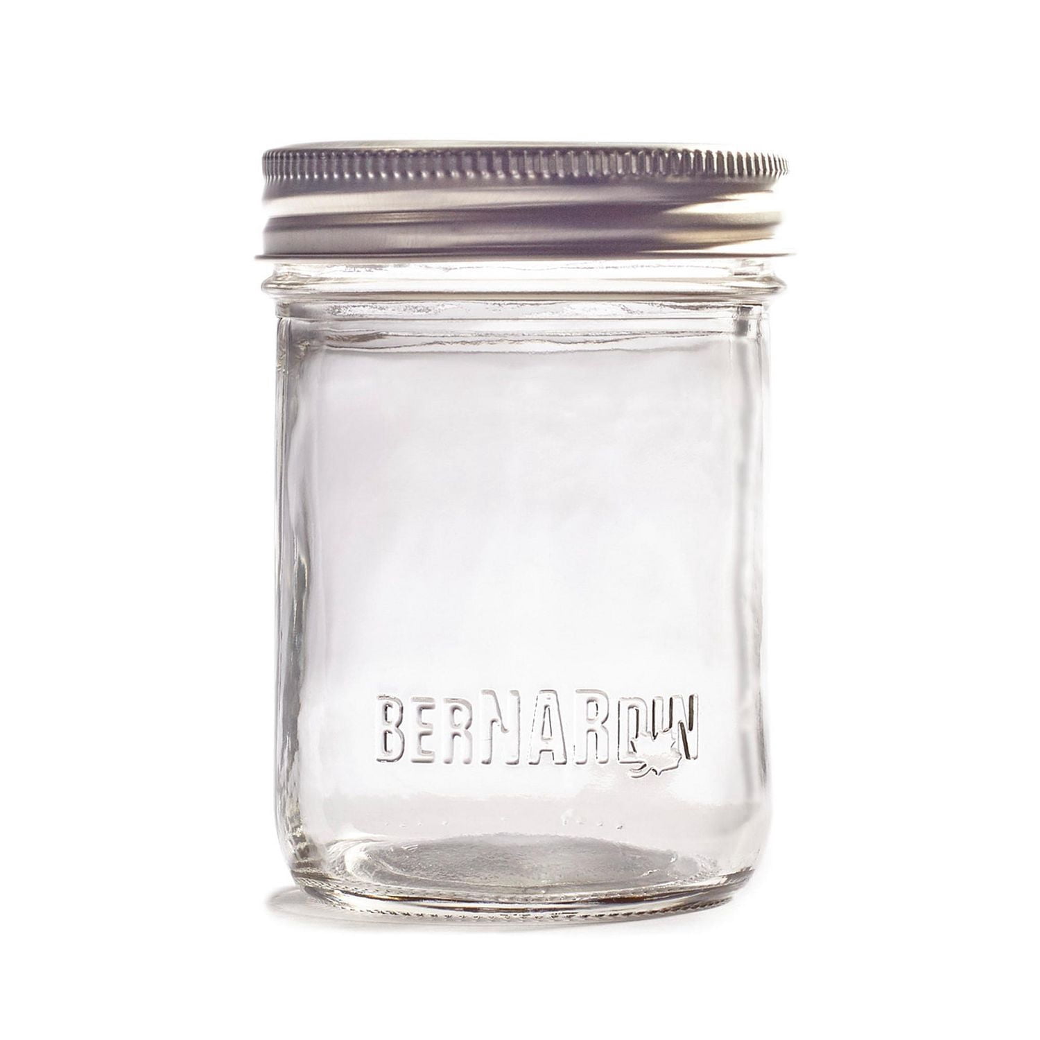 Bernardin Smooth-Sided Mason Jars, Regular Mouth, 250 mL, 12 Count