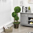 thumbnail image 2 of Costway 36" Artificial Topiary Triple Ball Tree Indoor Outdoor UV Resistant, 2 of 10