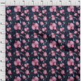 thumbnail image 4 of oneOone Rayon Blue Fabric Florals Craft Projects Decor Fabric Printed By The Yard 56 Inch Wide, 4 of 5
