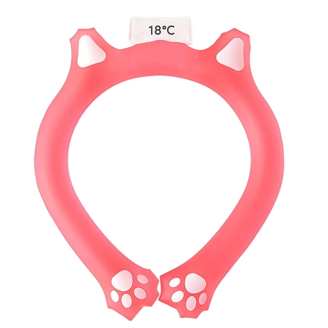 Riforla Anneau de Glace Rafraîchissante pour le Cou, Bloc de Glace pour le Cou, Tube de Cou Réutilisable, Refroidisseur de Cou Portable, Produits pour le Corps pour Intérieur Extérieur Été Temps Chaud 18°C(64.4°F)Cristallisation200ml Exercice pour Rafraîchir la Plage Rouge