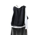 thumbnail image 2 of Women's Solid Color Knitted Vest Loose Large Sized Versatile Coat for Layering over Shirts or Tees, Soft Knit Fabric, 2 of 5