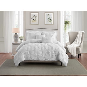Floral Ruched Comforter Set