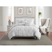 Floral Ruched Comforter Set