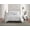 WHITE, variant on Floral Ruched Comforter Set