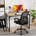 thumbnail image 2 of BestOffice Computer Desk and Office Chair Set, 39.4-Inch Modern Simple Style Home Office Writing Study Table with Metal Frame, Black, 2 of 7