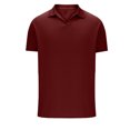 thumbnail image 2 of Styesk T Shirts for Man Men's Solid Color Shirt Pullover Lapel Vertical Strip Button Long-Sleeved Lapel Top, 2 of 5