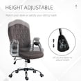 thumbnail image 4 of Vinsetto Tufted Office Chair with Adjustable Height Tilt Function Dark Grey, 4 of 10
