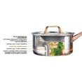 thumbnail image 4 of Casserole en Acier Inoxydable à Noyau de Cuivre 5 Plis de 2 L Meyer CopperClad avec Couvercle, Fabriquée au Canada, 4 of 5