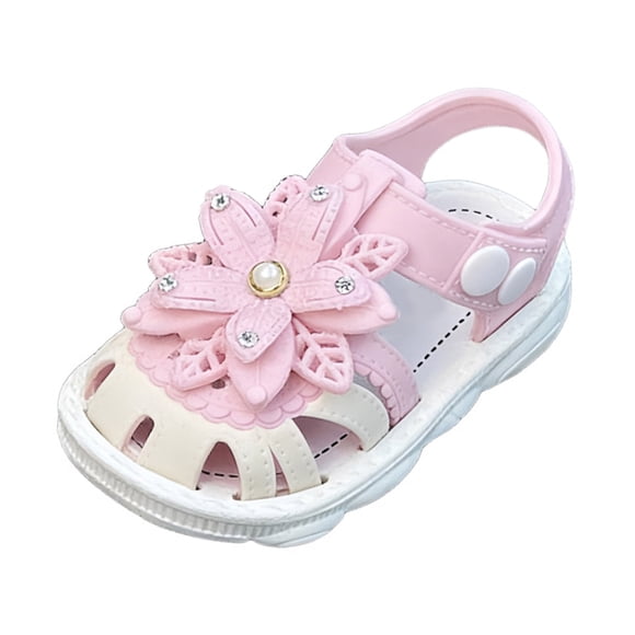 FhsagQ Sandales pour Enfants Sandales Lumineuses d'Été avec Motif de Dessin Animé pour Bébés Filles Semelle Souple Respirantes Chaussures Légères Rose Taille 23