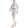 thumbnail image 3 of Sentmoon Ensemble 2 Pcs pour Femmes Hommes Décontracté en Molleton Thermique Épaissi Base Thermique Manches Longues Col Rond Haut et Bas Ensemble Automne et Hiver pour Temps Froid et Usage Quotidien Blanc TTTTG, 3 of 6
