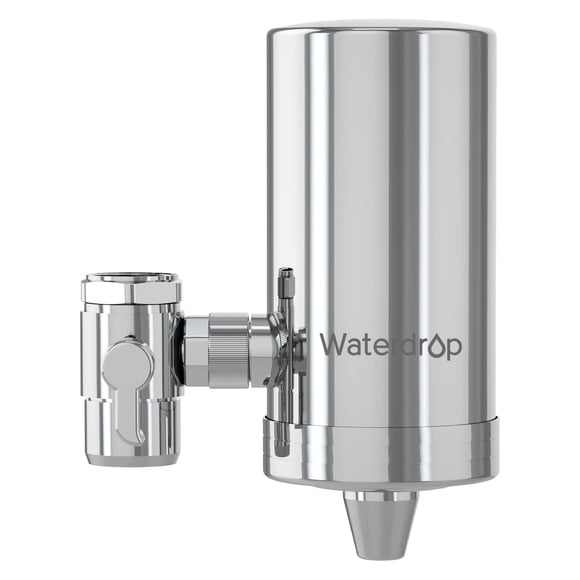 Waterdrop WD-FC-06 304 Stainless-Steel Faucet Water Filter, NSF Certified Carbon Block Water Filtration System, Removes Chlorine, Heavy Metals and Bad Taste (1 Filter Included)