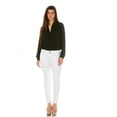 thumbnail image 3 of Cover Girl Jeans Women Juniors Mid Rise Slim Fit Stretchy Skinny Jeans 4 Options Plus Size 9 Denim (31" Inseam), 3 of 10