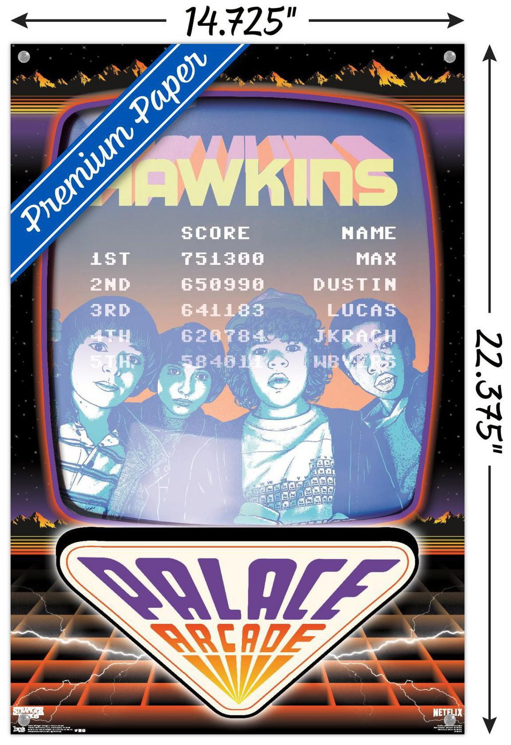 Netflix Stranger Things: Season 2 - Palace Arcade Wall Poster